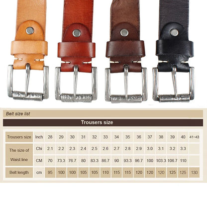 MEDYLA Original Cowhide Belt for Men Pin Buckle Full Grain Leather Belt for Jeans Wide Strap High Quality Cummerbunds