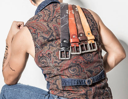 MEDYLA Original Cowhide Belt for Men Pin Buckle Full Grain Leather Belt for Jeans Wide Strap High Quality Cummerbunds