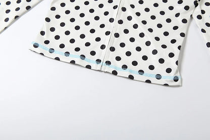Weird Puss Polka Dot Letter Print 2 Piece Set Woman Tracksuit Trend Sexy Hooded Jacket+Pants Skinny Stretch Matching Streetwear
