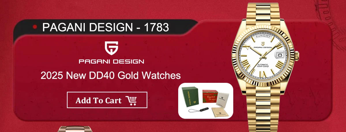 2025 New PAGANI DESIGN DD36 Man Watch Rose Gold Luxury Men Mechanical Watches Sapphire Mirror Automatic Watch For Men Waterproof