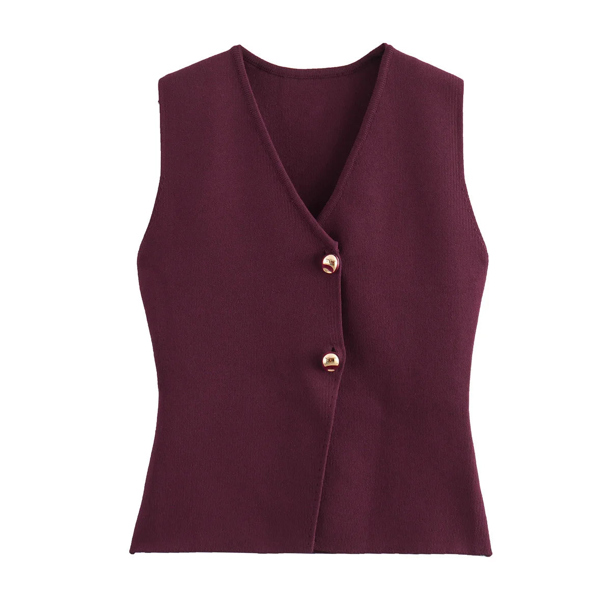MUJER Knit Sleeveless Vests for Women White Black Cropped Vest Top Women Vintage Button Female Vest Knitted Short Vest Women