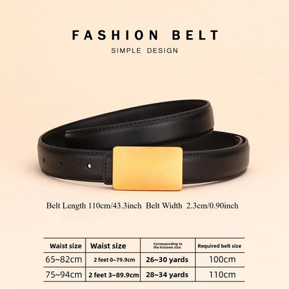 Women's Leather Belt Luxury Brand Waist Chain for Jeans and Dress Retro Pyramid Buckle Double Sided Belts