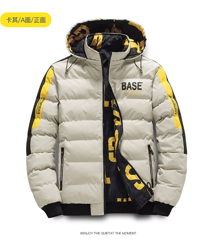 Men Autumn Outwear New Winter Brand New Casual Warm Men Thick Waterproof Jacket Parkas Coat Windproof Hat Parkas Jacket Parkas