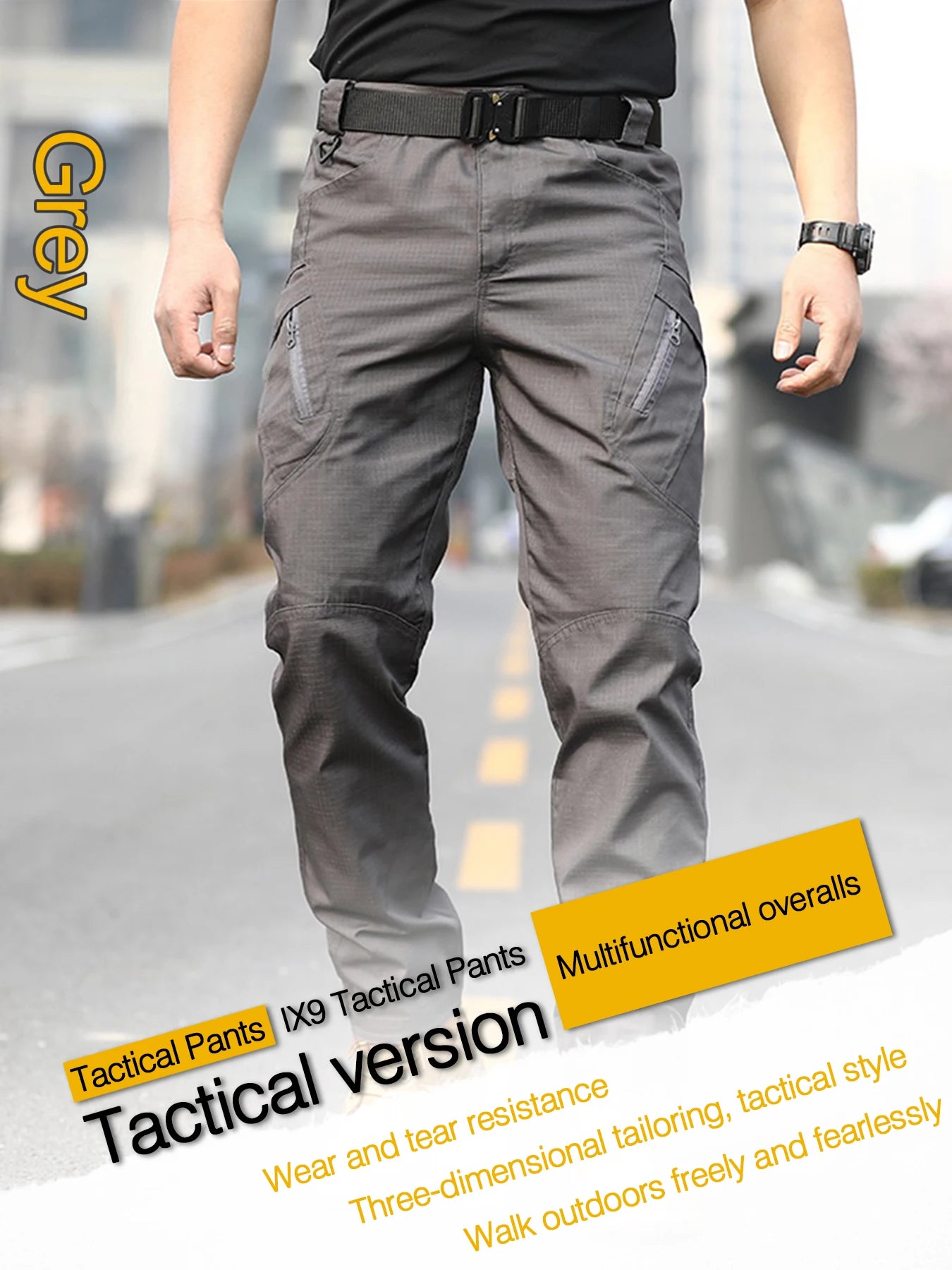 New Nen's Tactical Pants , Multi-pocket Design, Scratch-resistant, Breathable and Comfortable, Outdoor Commuting Lightweight