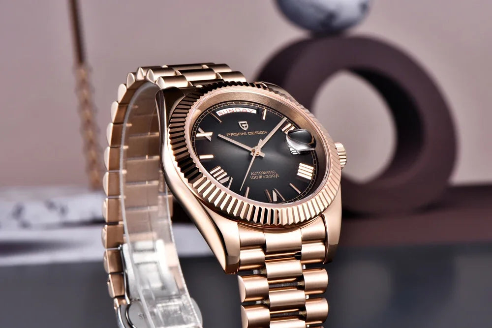 2025 New PAGANI DESIGN DD36 Man Watch Rose Gold Luxury Men Mechanical Watches Sapphire Mirror Automatic Watch For Men Waterproof