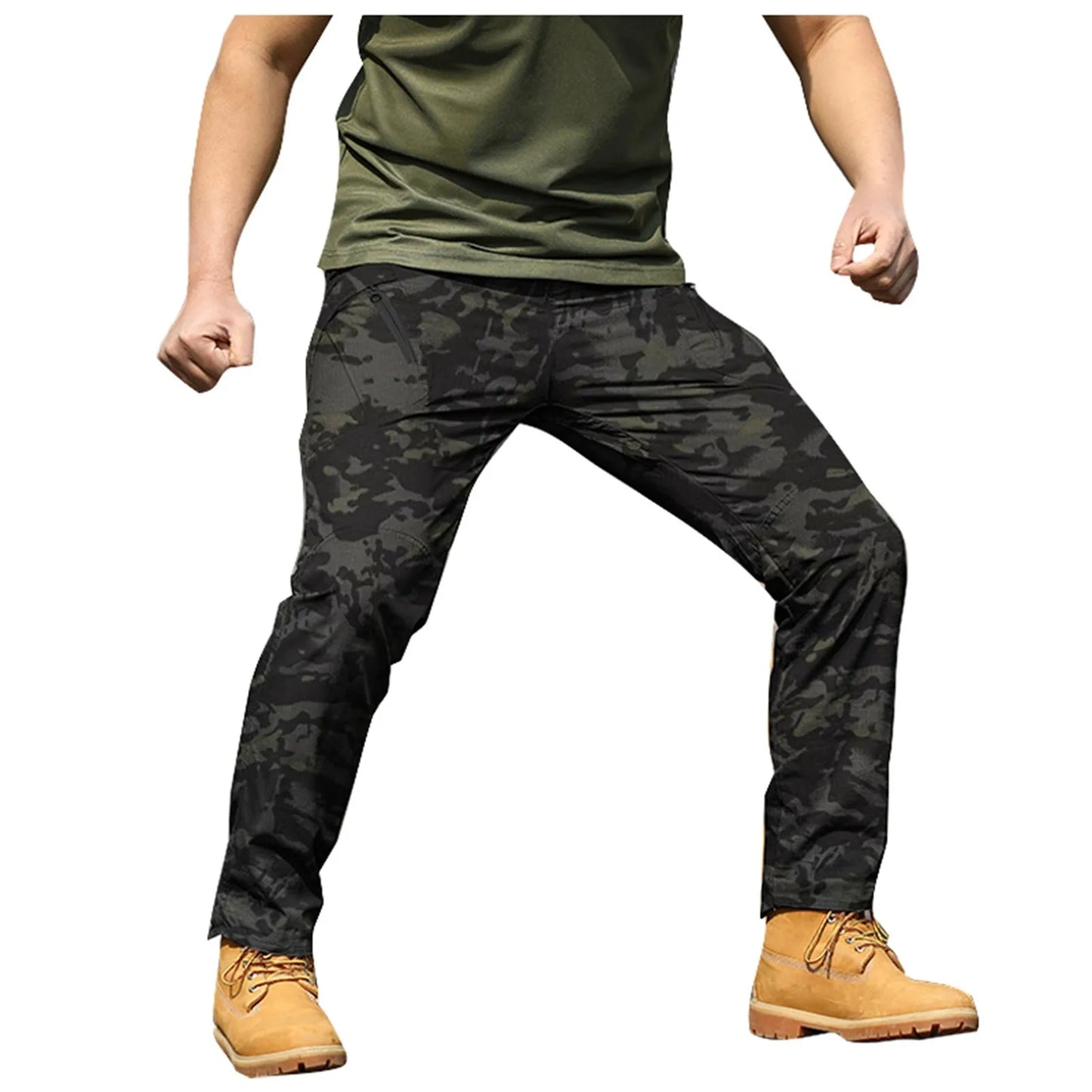 Men's Overalls Pants Pants Outdoor Elastic Loose Soft Pants Spring And Autumn Pants Men's Outdoor Sports Jogging Tactical Pants
