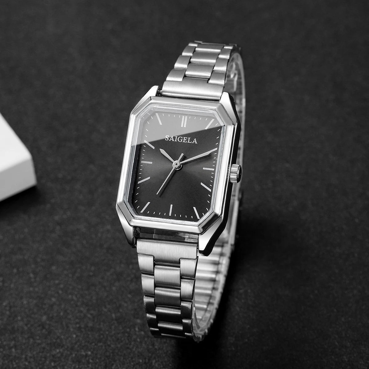 Fashion Women Quartz Watch Simple Rectangle Wristwatch for Girls Clock Gift Reloj Mujer（Without Box）