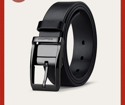 Genuine leather men's retro belt, needle buckle fashion belt, versatile casual pants belt