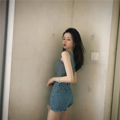 Summer Crop Sexy Tops Women 2022 Women Y2k Aesthetic Clothes Sleeveless Short Vests White Black Grey Korean Harajuku Tank Top