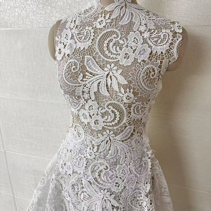 2025 HOT New Corded Embroidery Guipure Lace Fabric High Quality Fashion Wedding Dress Lace Fabric French Chantilly Lace