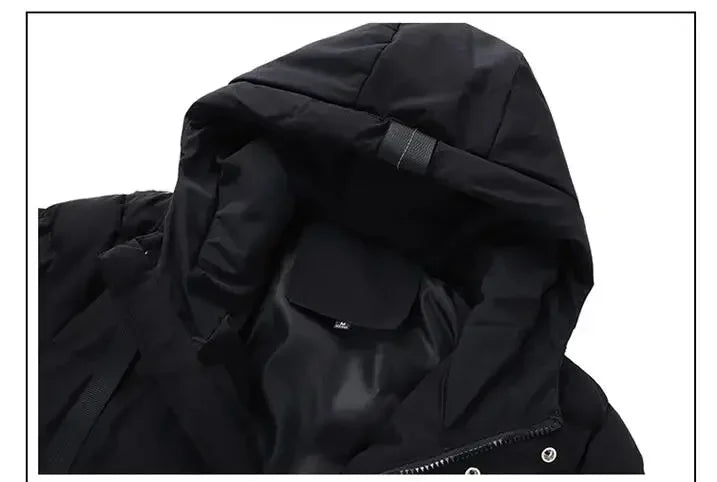 Male Outwear Winter Coats  Mens Jackets Winter Thicker Warm Parkas New Slim Fit Jackets Size Men Hooded Casual Long Down Jackets