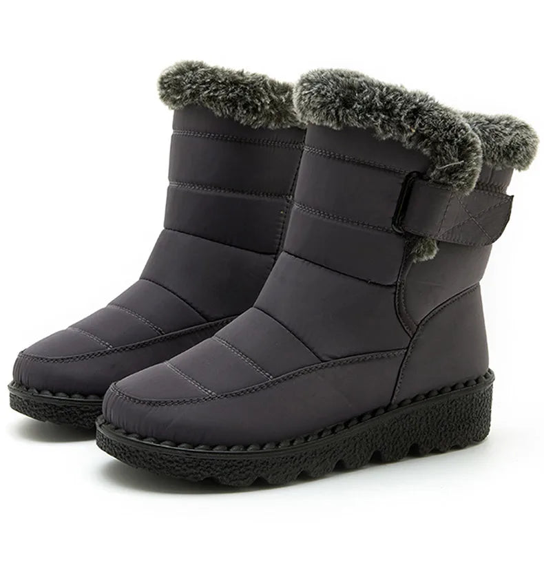 Women's Boots 2025 Trend Winter Shoes For Woman Winter Boots Ankle Low Heels Botas Mujer Waterproof Snow Boots With Fur Shoes