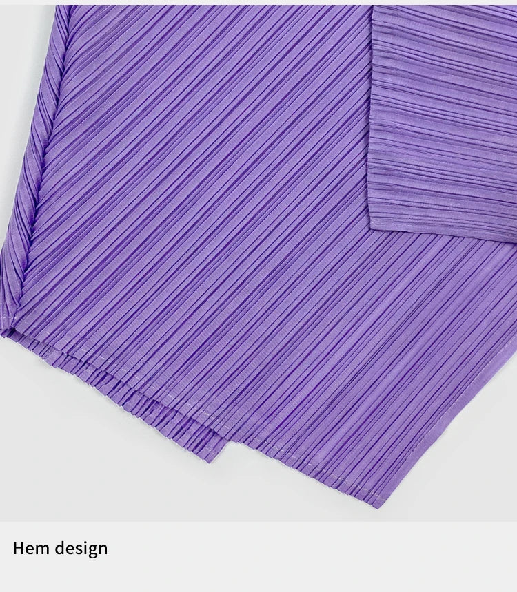 Miyake Pleated Two Piece Sets Spring New Korean Style Single Button Shirt Jacket Harem Pants Loose Designer Aesthetic Clothes