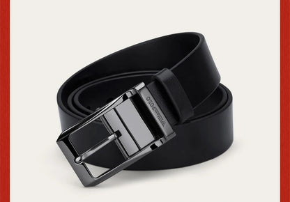 Genuine leather men's retro belt, needle buckle fashion belt, versatile casual pants belt