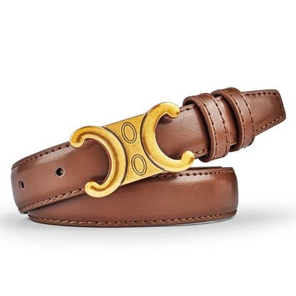 Summer women's belts Double C design fashion belts Match with dresses and jeans Fashionable and versatile