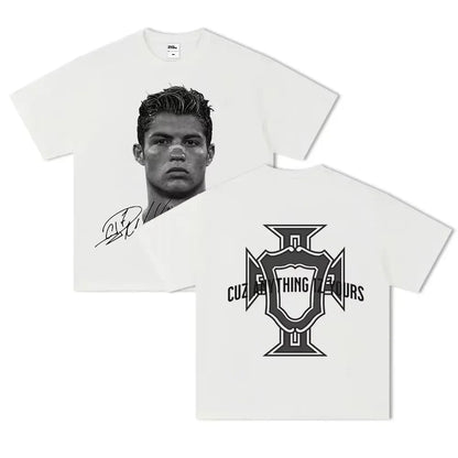 Neymar American Football Star Print 100%Cotton Short-sleeved T-shirt Men Women Clothing Athleisure Print Fashion Oversize Tee
