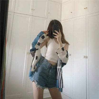Summer Crop Sexy Tops Women 2022 Women Y2k Aesthetic Clothes Sleeveless Short Vests White Black Grey Korean Harajuku Tank Top