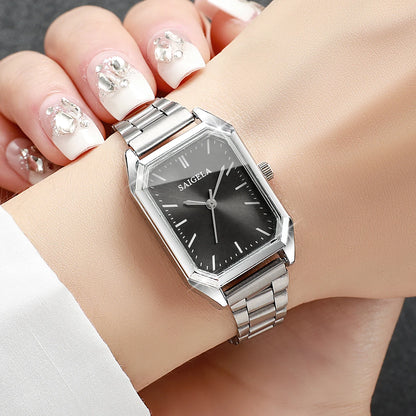Fashion Women Quartz Watch Simple Rectangle Wristwatch for Girls Clock Gift Reloj Mujer（Without Box）