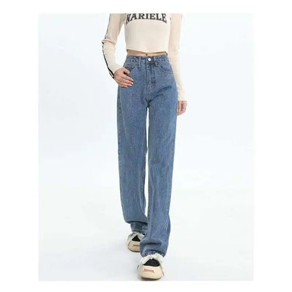 New Autumn And Winter Styles Suitable For All Seasons Basic Jeans For Women High Waist Retro Wide Leg Versatile And Casual Jeans