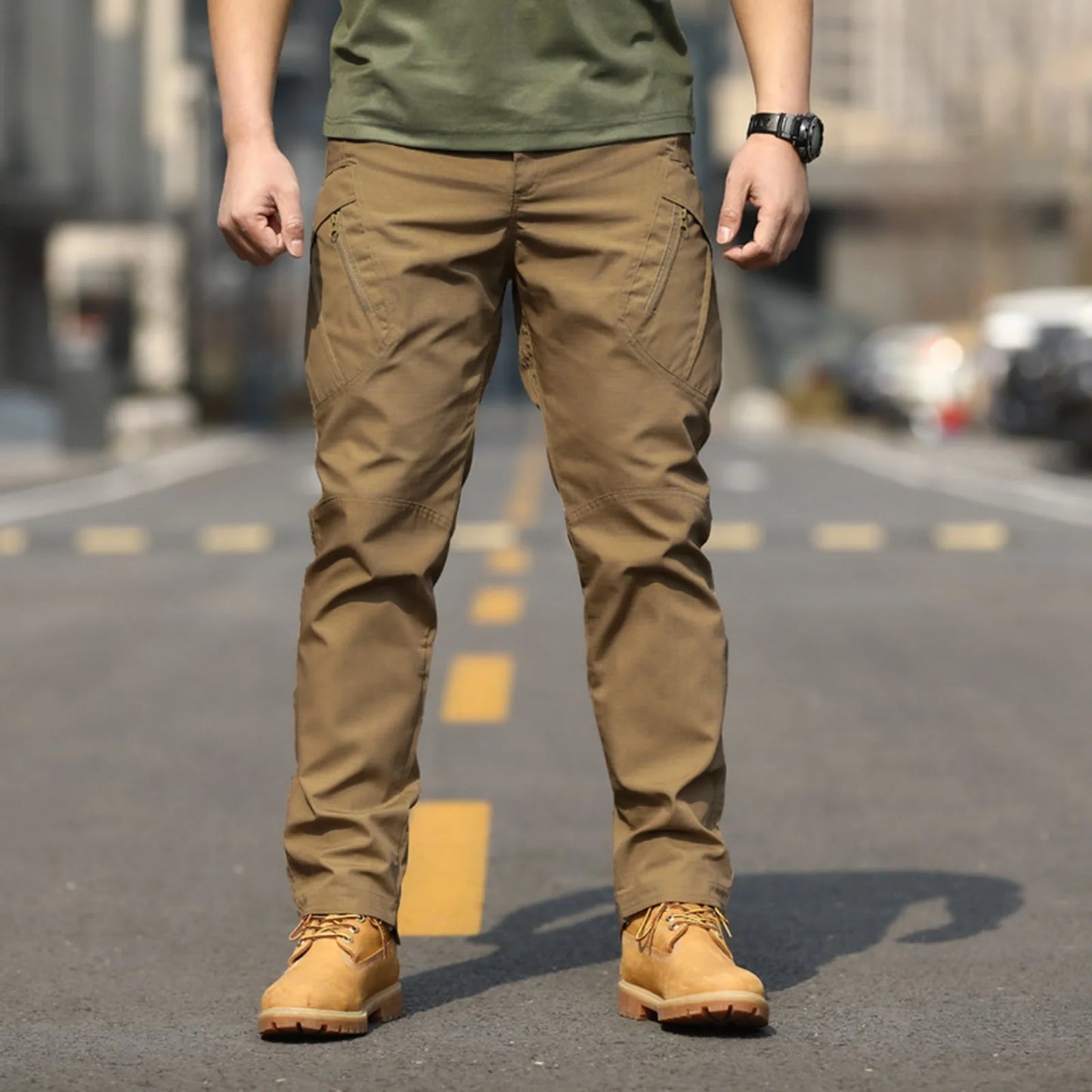Men's Overalls Pants Pants Outdoor Elastic Loose Soft Pants Spring And Autumn Pants Men's Outdoor Sports Jogging Tactical Pants
