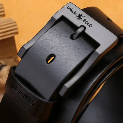 2025 Belt for Men Leather Original Genuine Belt Fashion Alloy Pin Buckle Adult Designer Luxury Brand Jeans Business Waist Straps