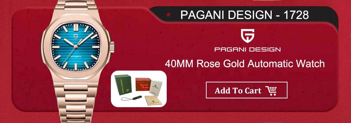 2025 New PAGANI DESIGN DD36 Man Watch Rose Gold Luxury Men Mechanical Watches Sapphire Mirror Automatic Watch For Men Waterproof