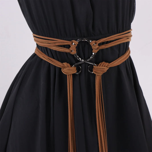 Medieval Long Knotted Waistband, Nordic Witch Style Knotted Waistband, Vintage Waistband for Halloween, Weddings and Parties