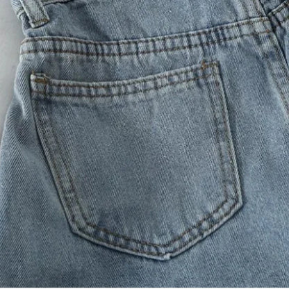 PTKPCC New Summer Korean Retro High-waist Loose  Jeans Shorts Women Versatile Edge Casual Hot Pants Women Clothing Jeans PTKPCC