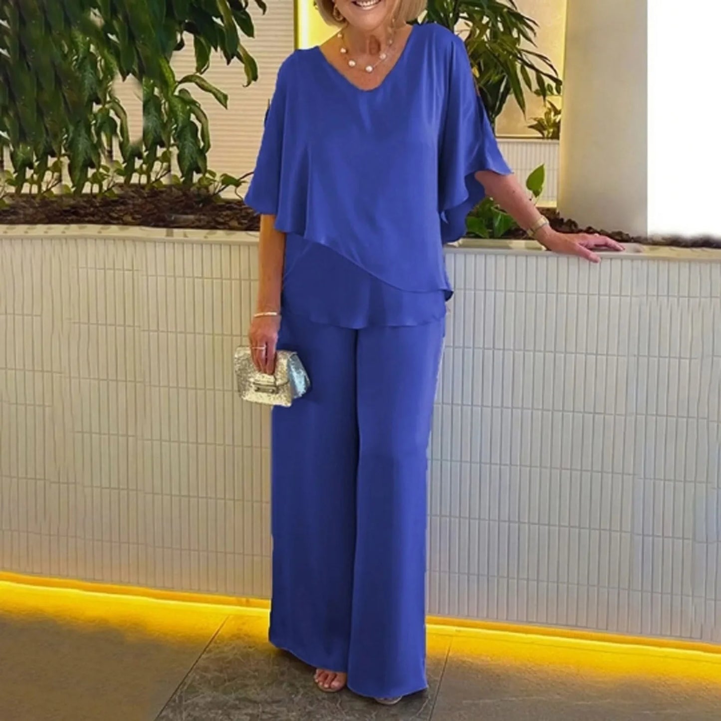 Pants Suit Two Piece Set Soild Female Outfit Summer Women'S 2 Piece Casual Outfit Elegant Ladies Fashion Pant Suit костюм