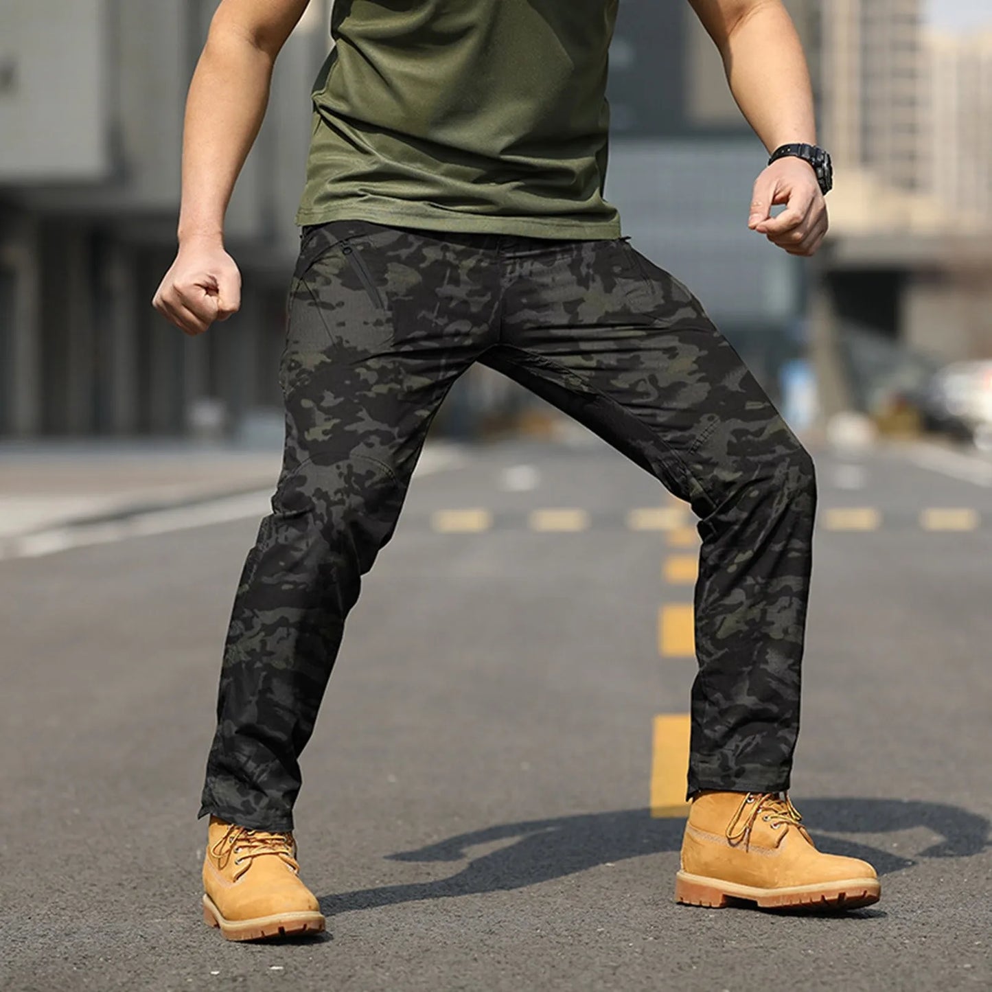 Men's Overalls Pants Pants Outdoor Elastic Loose Soft Pants Spring And Autumn Pants Men's Outdoor Sports Jogging Tactical Pants