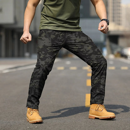Men's Overalls Pants Pants Outdoor Elastic Loose Soft Pants Spring And Autumn Pants Men's Outdoor Sports Jogging Tactical Pants