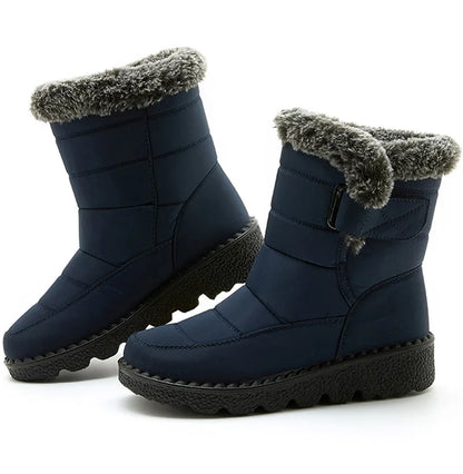 Women's Boots 2025 Trend Winter Shoes For Woman Winter Boots Ankle Low Heels Botas Mujer Waterproof Snow Boots With Fur Shoes