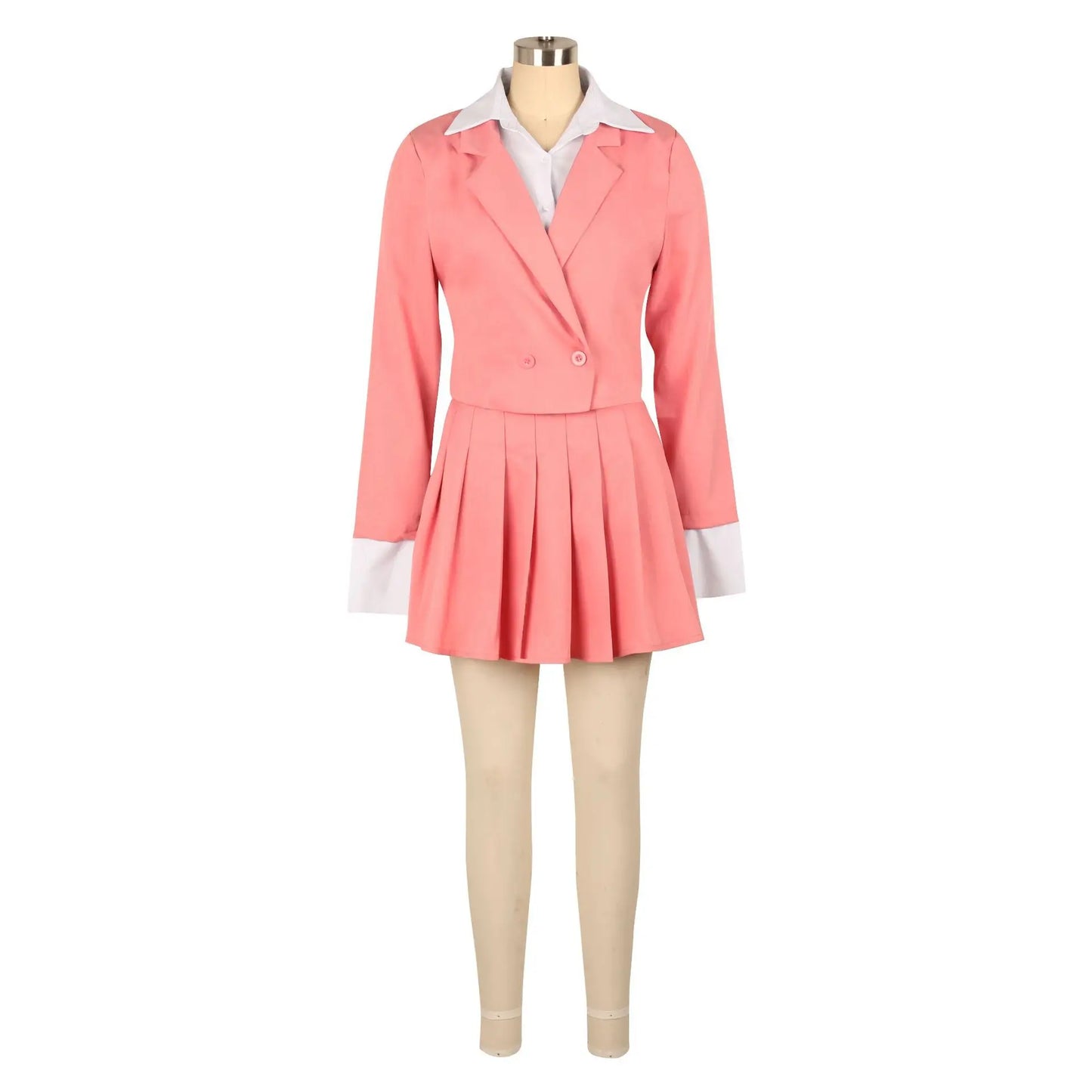 XTOCEAN INS Women Fashion Pleated Mini Skirts Suit and Shirt Patchwork Long Sleeve Blazer Matching 2 Two Piece Set Outfits