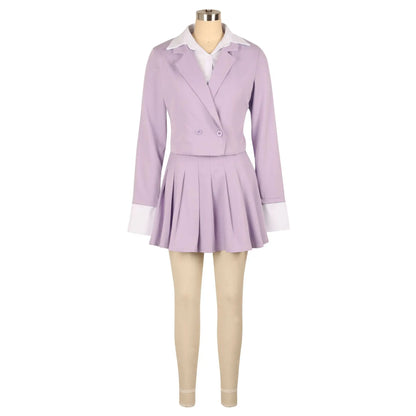 XTOCEAN INS Women Fashion Pleated Mini Skirts Suit and Shirt Patchwork Long Sleeve Blazer Matching 2 Two Piece Set Outfits