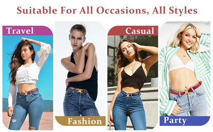 Summer women's belts Double C design fashion belts Match with dresses and jeans Fashionable and versatile