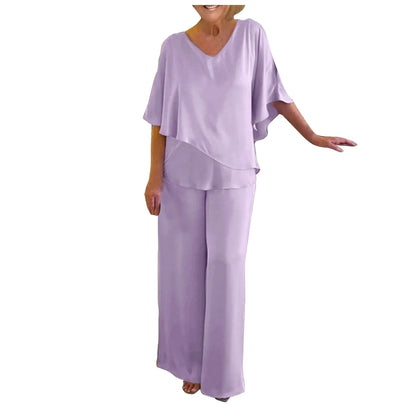 Pants Suit Two Piece Set Soild Female Outfit Summer Women'S 2 Piece Casual Outfit Elegant Ladies Fashion Pant Suit костюм