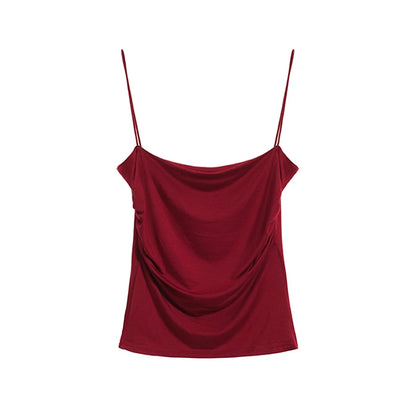 Top Sexy Summer Tank Top Women Spaghetti Strap Sleeveless Vest Camisole Party Bra Tops Club Outfits Skinny Black Crop Top