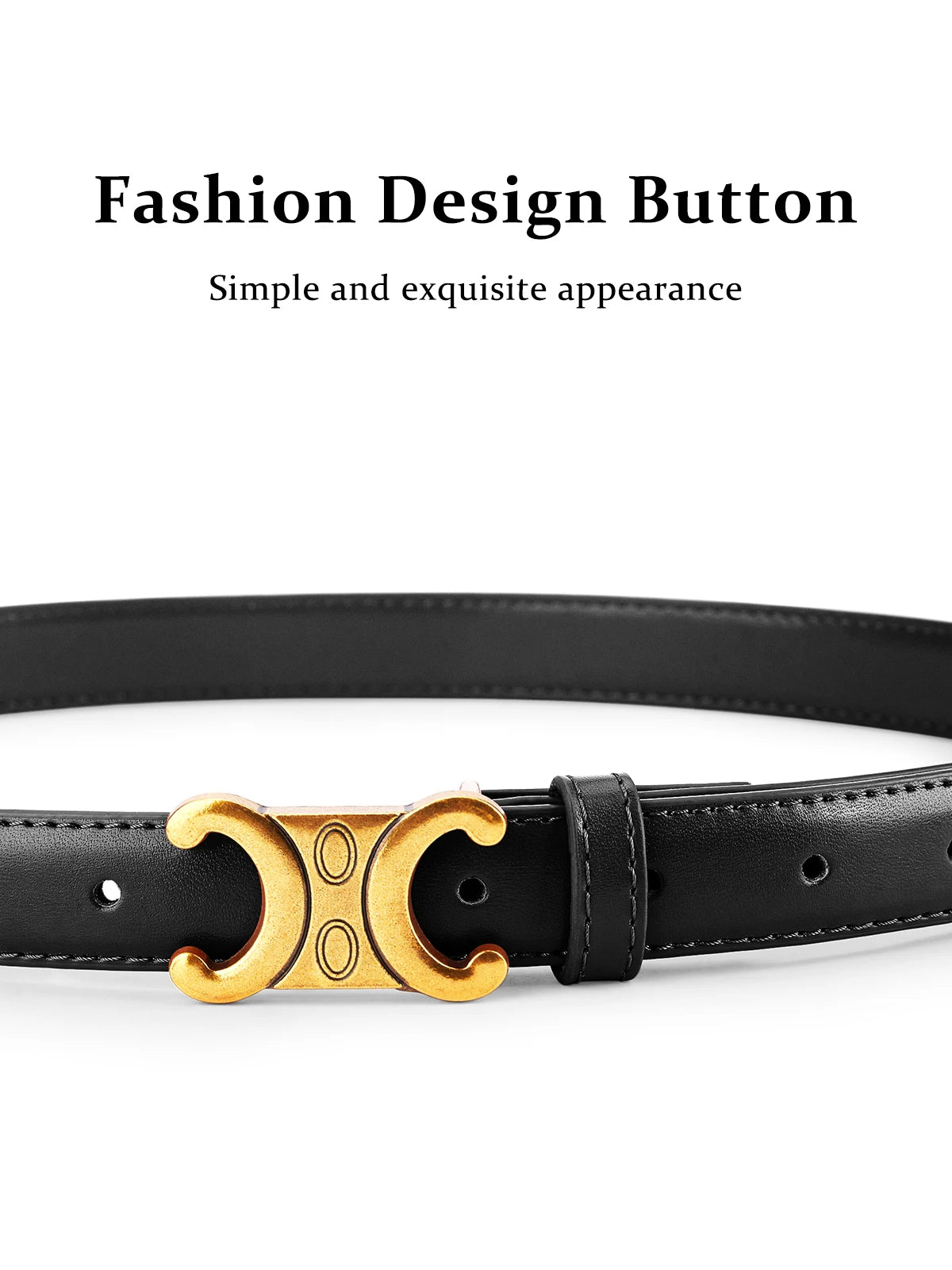 Summer women's belts Double C design fashion belts Match with dresses and jeans Fashionable and versatile