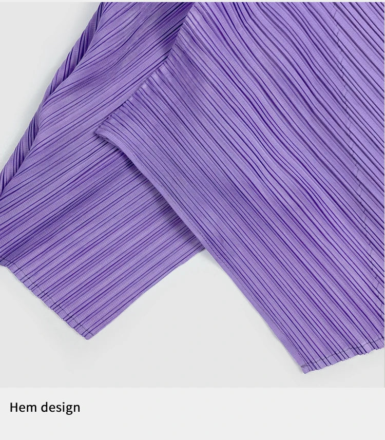 Miyake Pleated Two Piece Sets Spring New Korean Style Single Button Shirt Jacket Harem Pants Loose Designer Aesthetic Clothes
