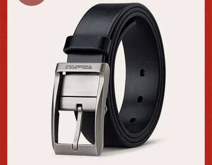 Genuine leather men's retro belt, needle buckle fashion belt, versatile casual pants belt