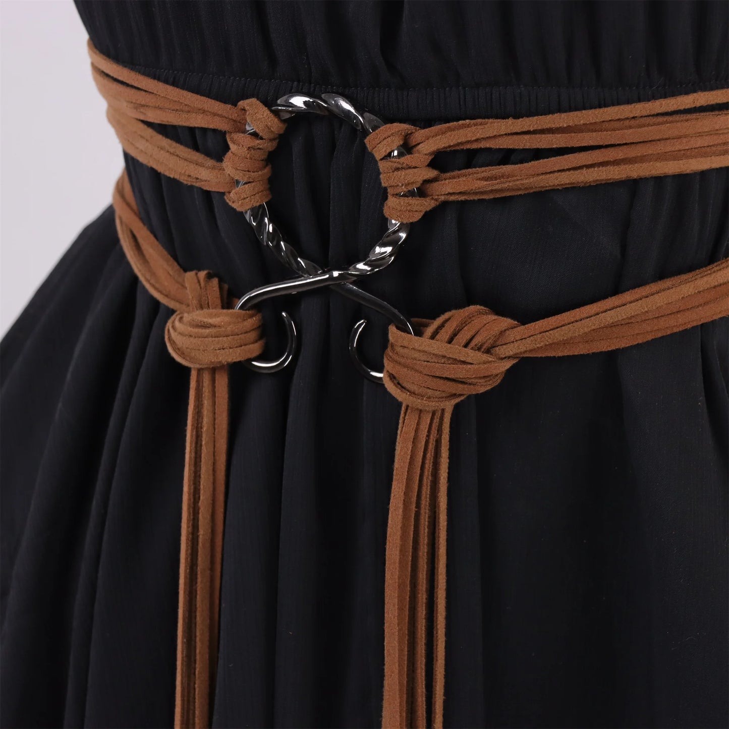 Medieval Long Knotted Waistband, Nordic Witch Style Knotted Waistband, Vintage Waistband for Halloween, Weddings and Parties