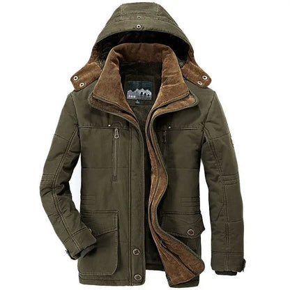 Men Winter New Fleece Warm Thick Windproof Parkas new Jackets Coat Men Autumn Fashion Hooded Casual Tactics Military Parkas Men