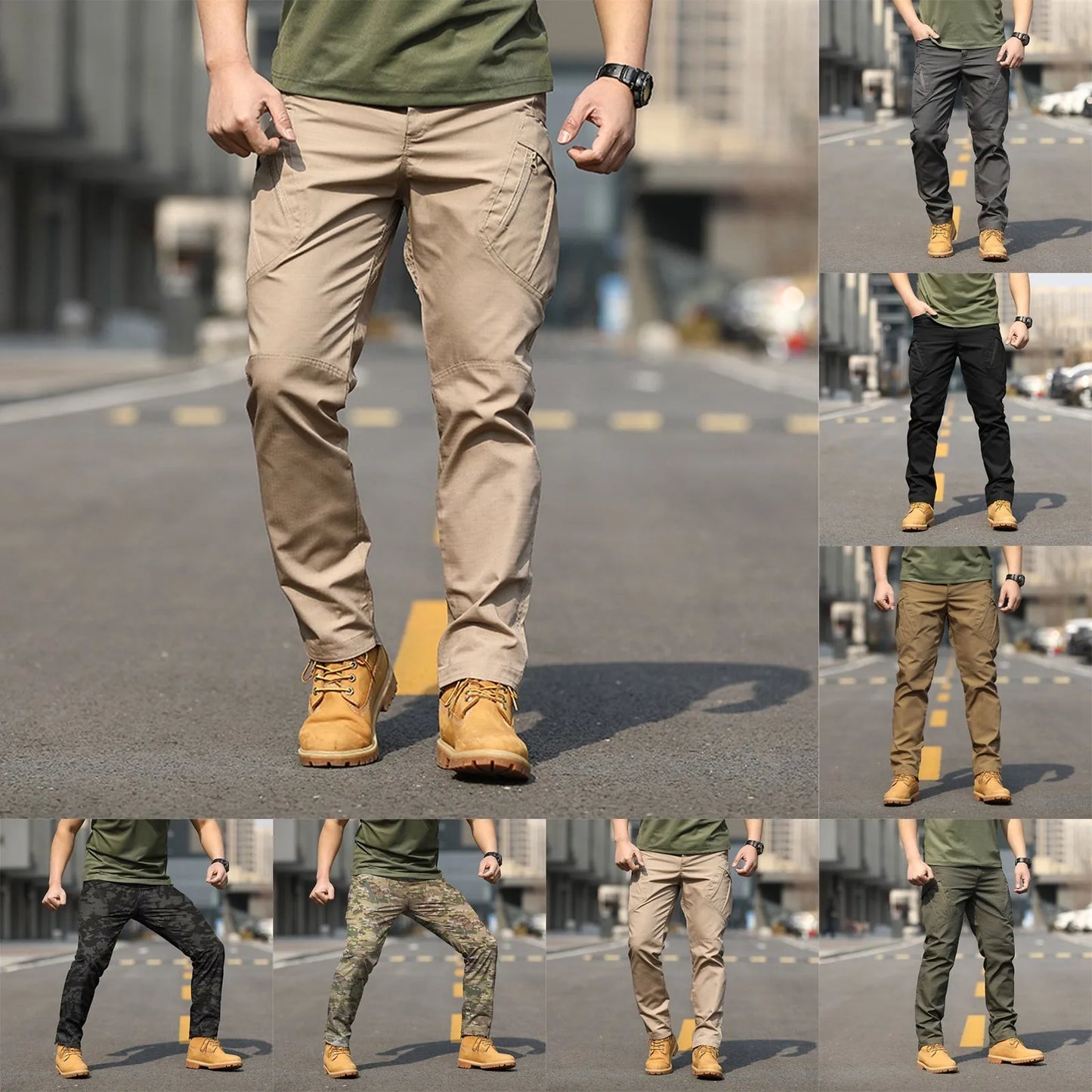 Men's Overalls Pants Pants Outdoor Elastic Loose Soft Pants Spring And Autumn Pants Men's Outdoor Sports Jogging Tactical Pants