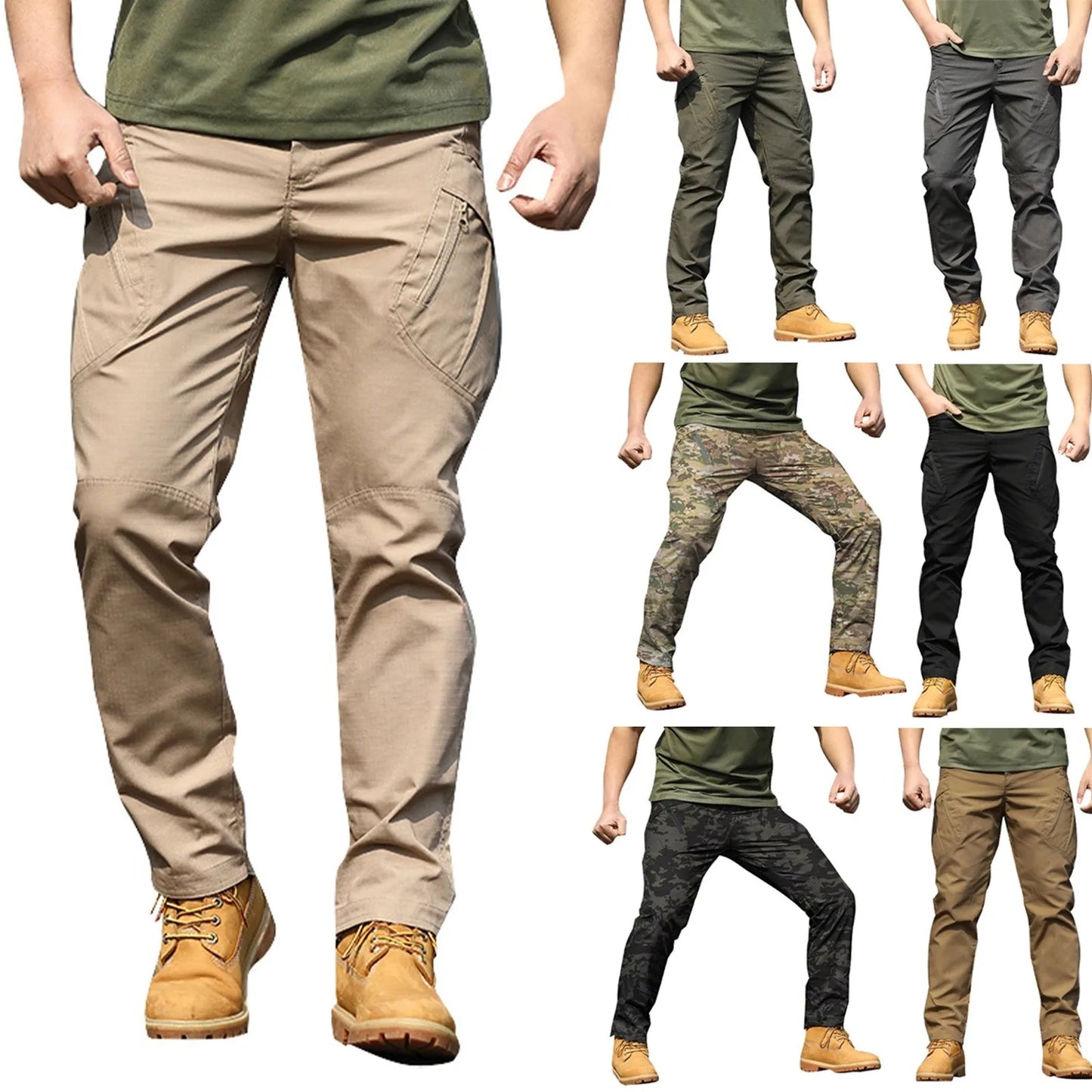Men's Overalls Pants Pants Outdoor Elastic Loose Soft Pants Spring And Autumn Pants Men's Outdoor Sports Jogging Tactical Pants
