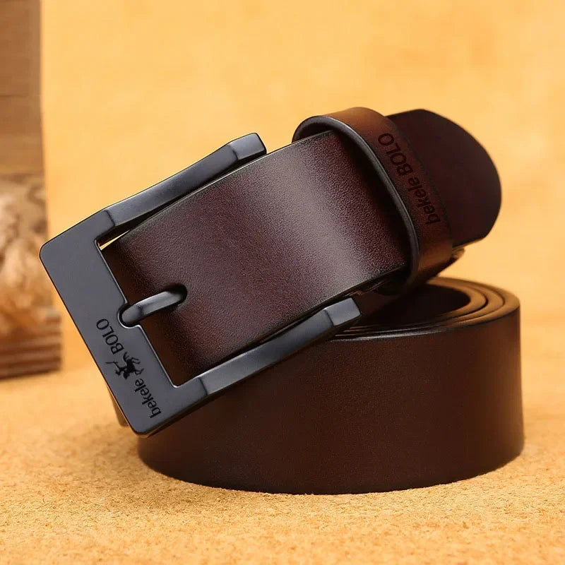 2025 Belt for Men Leather Original Genuine Belt Fashion Alloy Pin Buckle Adult Designer Luxury Brand Jeans Business Waist Straps