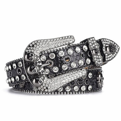 Cowboy style rhinestone belt ladies hip hop party fashion outfit y2k belt unisex belt jeans short skirt women men accessories