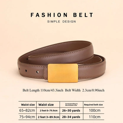 Women's Leather Belt Luxury Brand Waist Chain for Jeans and Dress Retro Pyramid Buckle Double Sided Belts