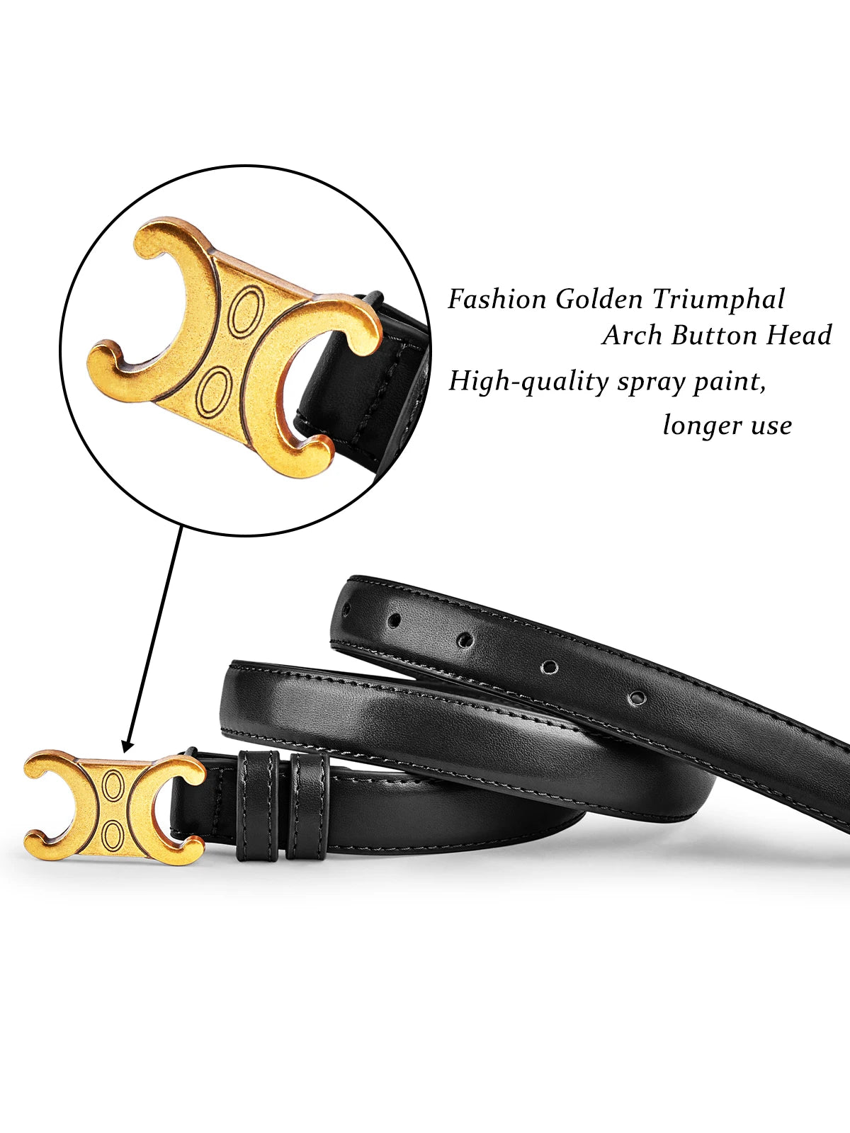 Summer women's belts Double C design fashion belts Match with dresses and jeans Fashionable and versatile