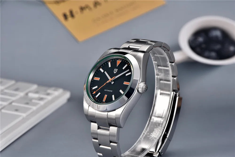 PAGANI DESIGN 2026 New Z-Blue Men's Mechanical Watches Luxury Sapphire Glass 8215 Automatic Watch For Men Stainless steel Clock