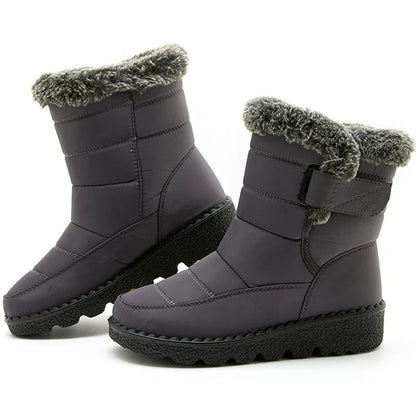 Women's Boots 2025 Trend Winter Shoes For Woman Winter Boots Ankle Low Heels Botas Mujer Waterproof Snow Boots With Fur Shoes